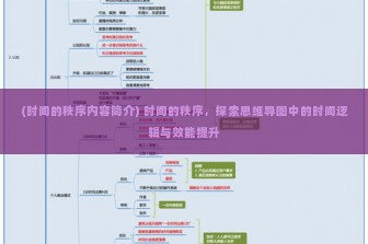 (时间的秩序内容简介) 时间的秩序，探索思维导图中的时间逻辑与效能提升