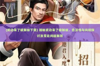 (武功来了破解版下载) 揭秘武功来了破解版，合法性与风险探讨及常见问题解析